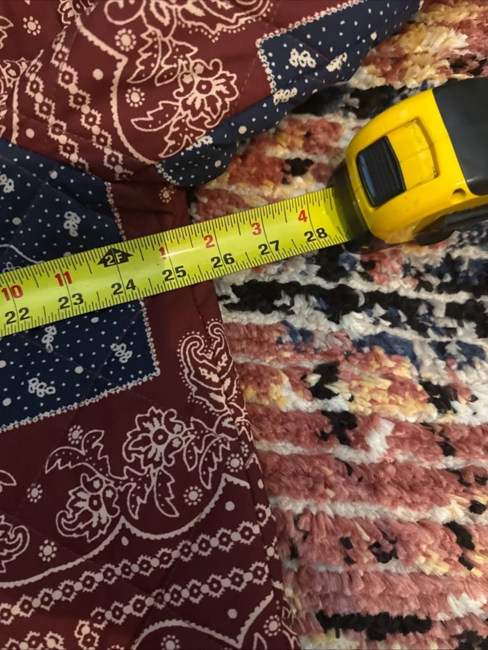 Levi's Red and Navy Bandana-Print‎ Bomber Jacket